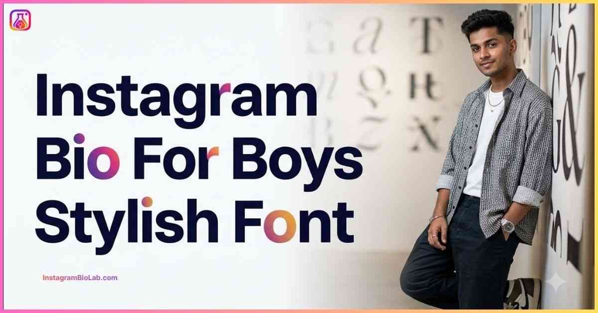 Instagram Bio For Boys Stylish Font​